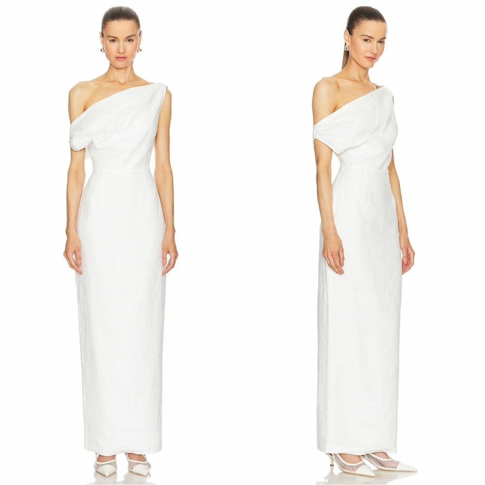 SANS FAFF Off The Shoulder Maxi Dress in White